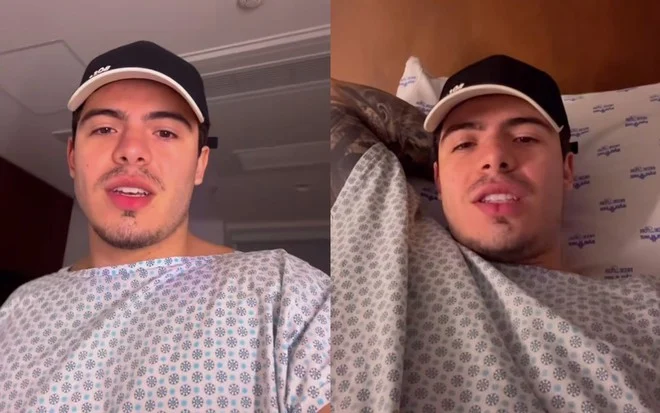 Após passar por uma cirurgia e ser internado às pressas, Thomaz Costa compartilhou uma atualização sobre seu estado de saúde