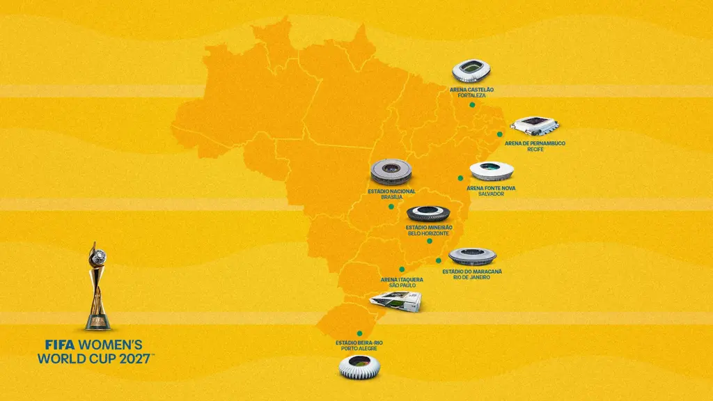 Conheça as oito cidades da Copa do Mundo feminina de 2027 no Brasil