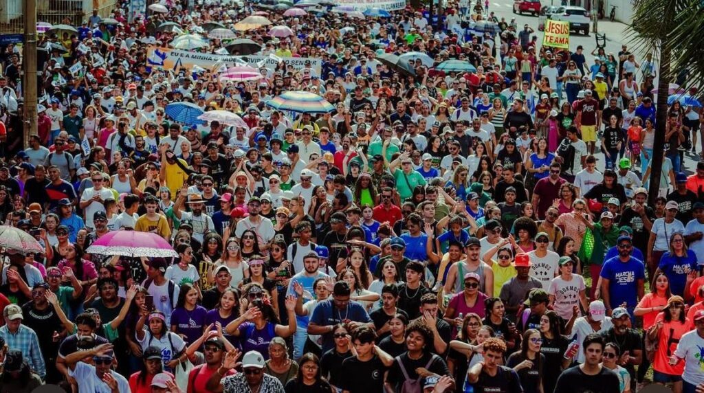 Marcha para Jesus altera trânsito no Centro de Goiânia neste 1º de maio