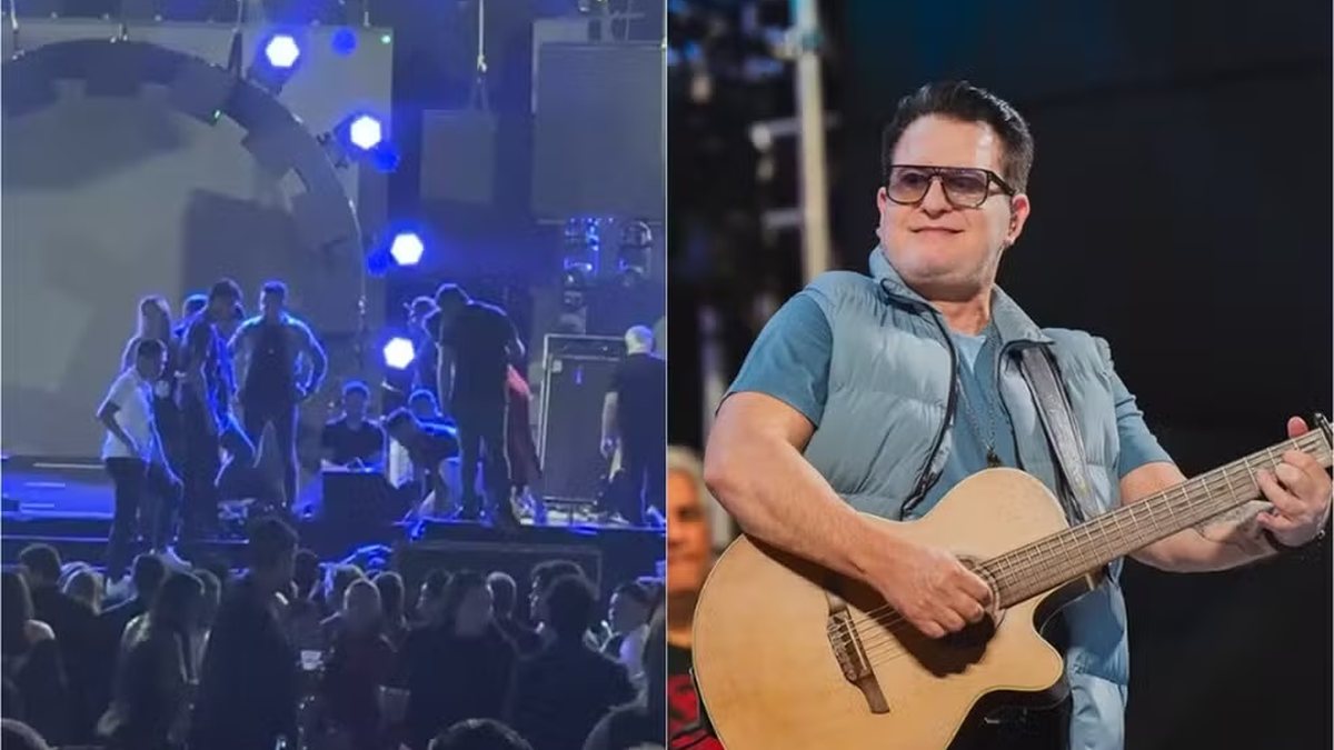 Marrone passa bem após queda durante show em Goiânia e segue internado para observação