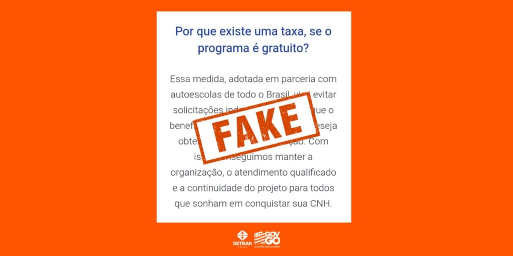 Golpe da CNH gratuita volta a circular; Detran-GO desmente e orienta vítimas