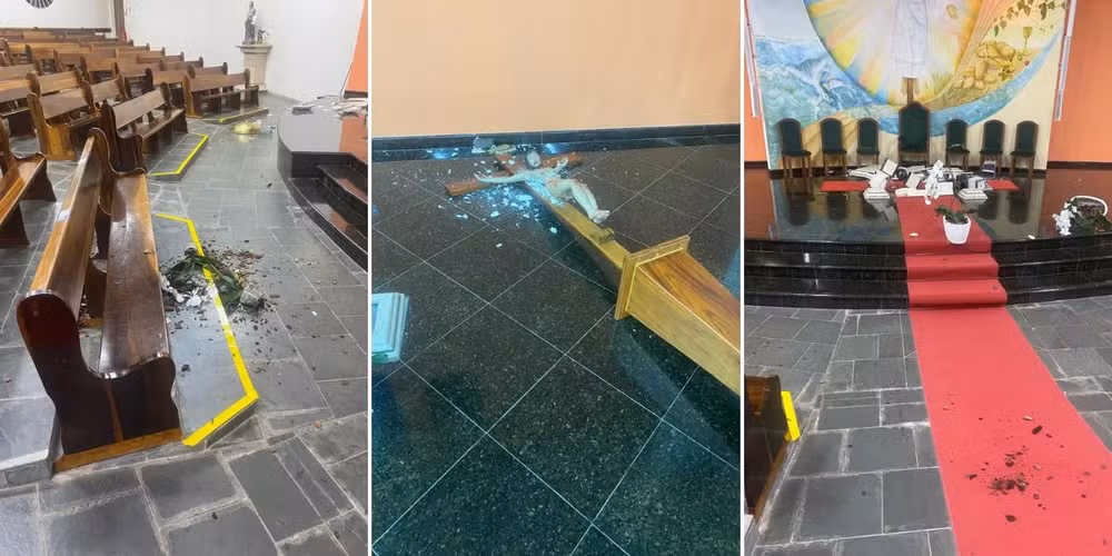 SP: Médico arromba igreja e destrói imagens sagradas