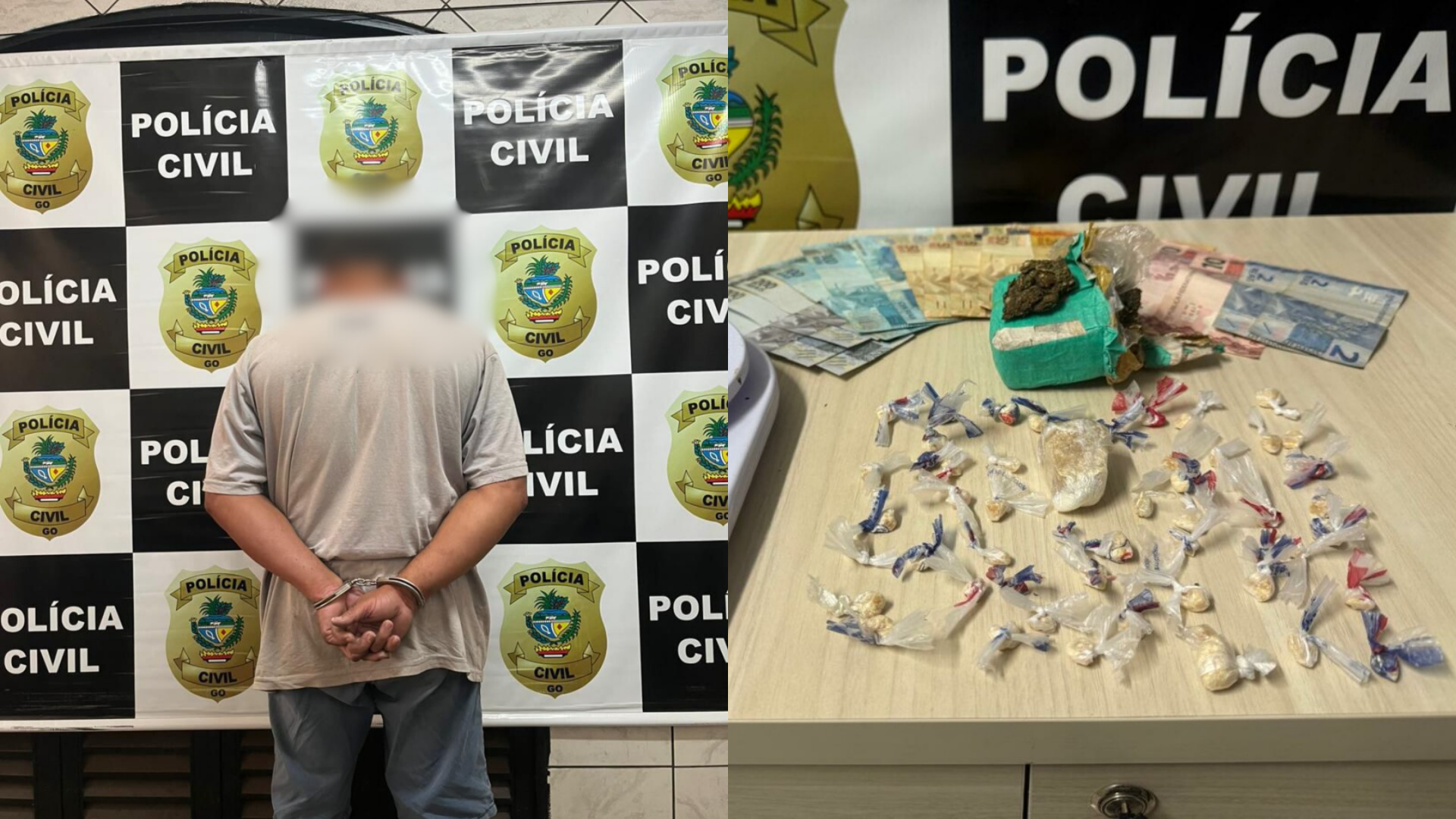 Polícia Civil prende homem por tráfico de drogas em Aparecida durante operação Tifon