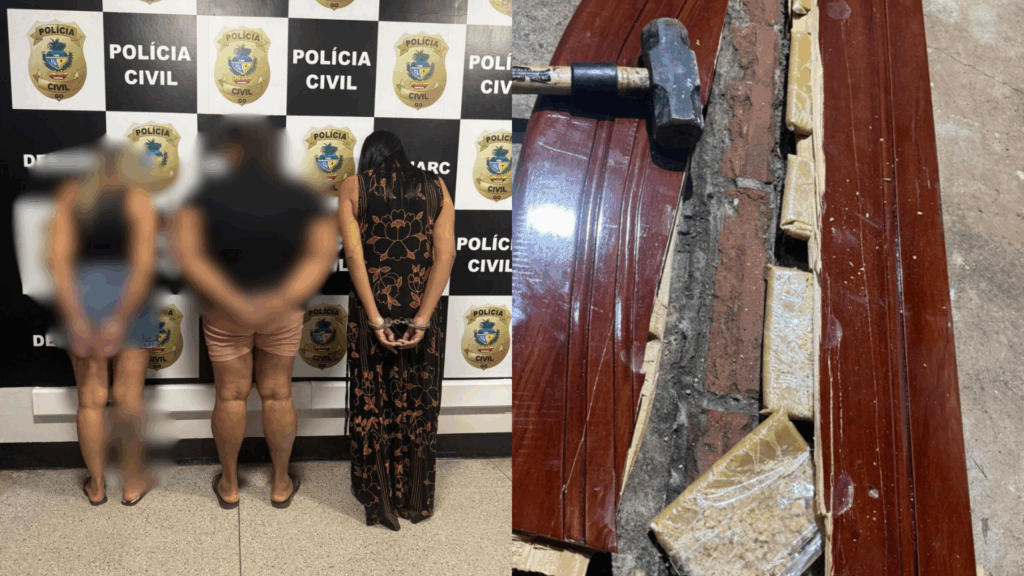 Polícia Civil prende três mulheres com 10 kg de cocaína escondida em cama