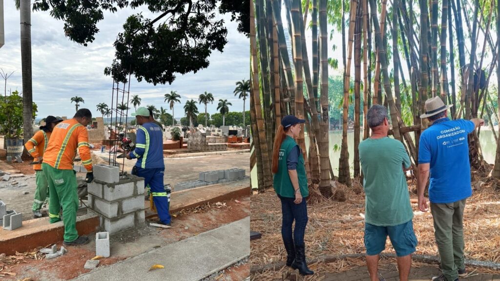 Goiânia retoma obras de muro e calçada no Cemitério Parque e preserva nascente do Parque Areião