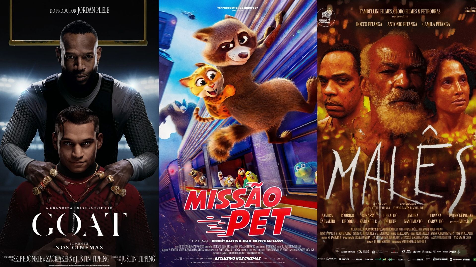 GOAT, Missão Pet e Malês estreiam no cinema na primeira semana de outubro