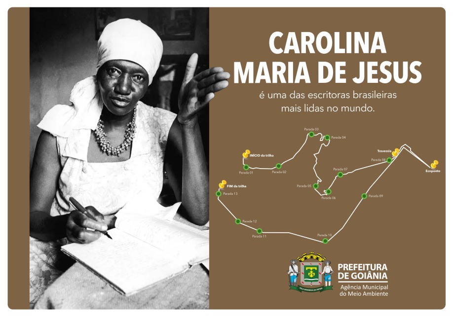 Nova trilha em Goiânia homenageia a escritora Carolina Maria de Jesus