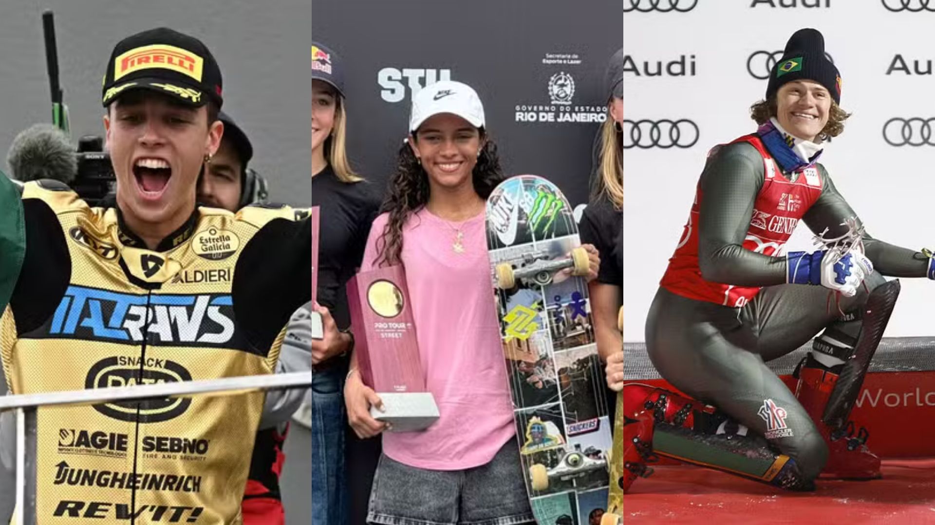 Fim de semana de ouro: Diogo Moreira, Rayssa Leal e Lucas Pinheiro vencem