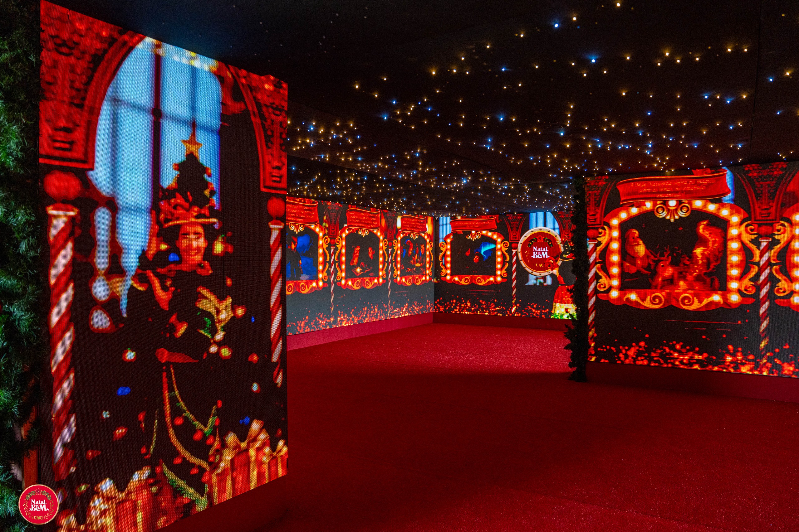 Túnel de LED e circuito do Papai Noel movimentam o Natal do Bem