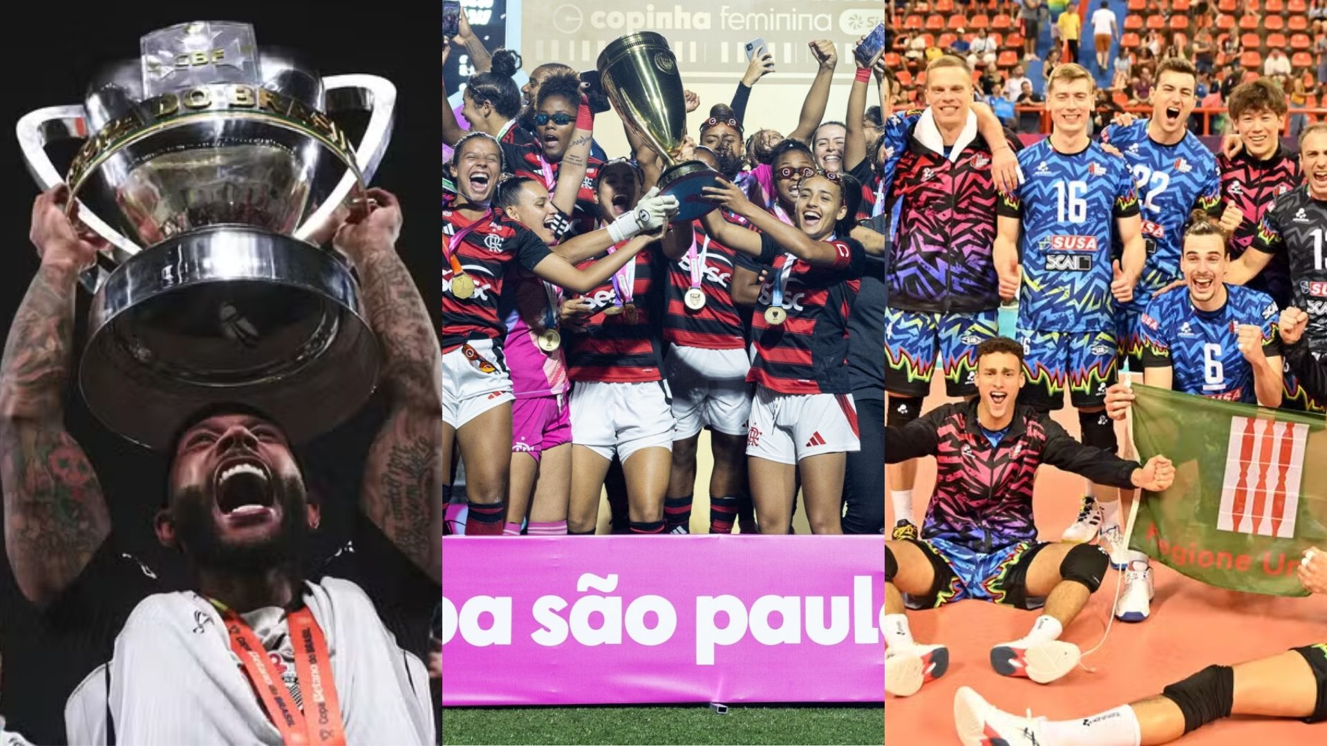 Corinthians é tetra na Copa do Brasil, Fla bi na copinha feminina e Itália tri no vôlei