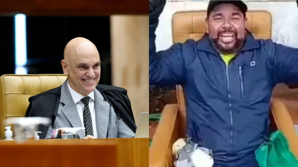 Homem filmado na cadeira de Moraes no 8 de Janeiro recebe 14 anos de prisão