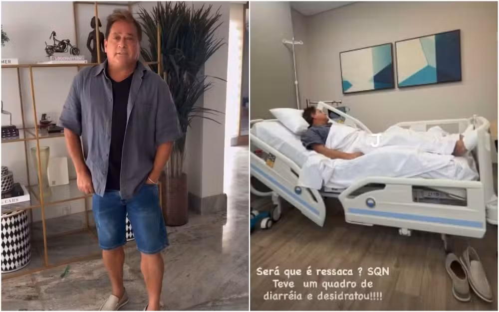 Após susto, Leonardo recebe alta e volta para casa