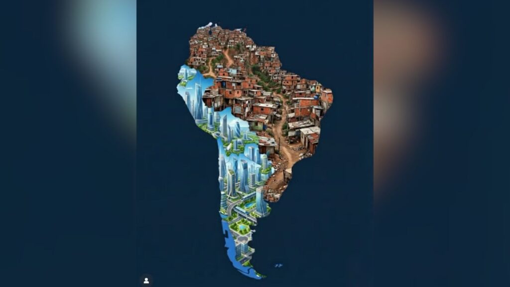 Milei reposta mapa que associa governos de esquerda a “retrocesso” na América do Sul