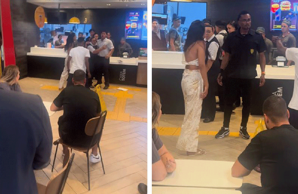 Confusão no McDonald’s termina com agressões e comida voando