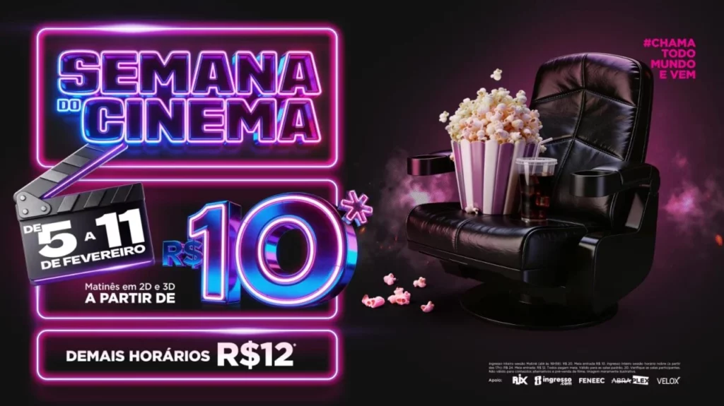 1ª semana do Cinema de 2026 tem ingressos a R$ 10
