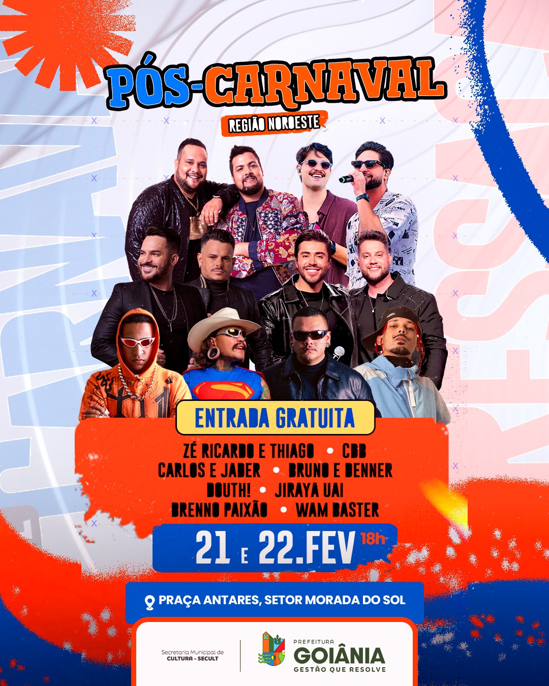 Região Noroeste recebe programação gratuita de shows e DJs neste fim de semana