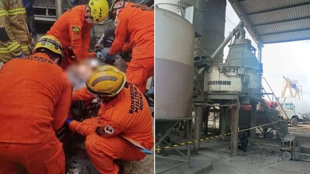 Trabalhador morre durante limpeza de betoneira industrial em Águas Lindas