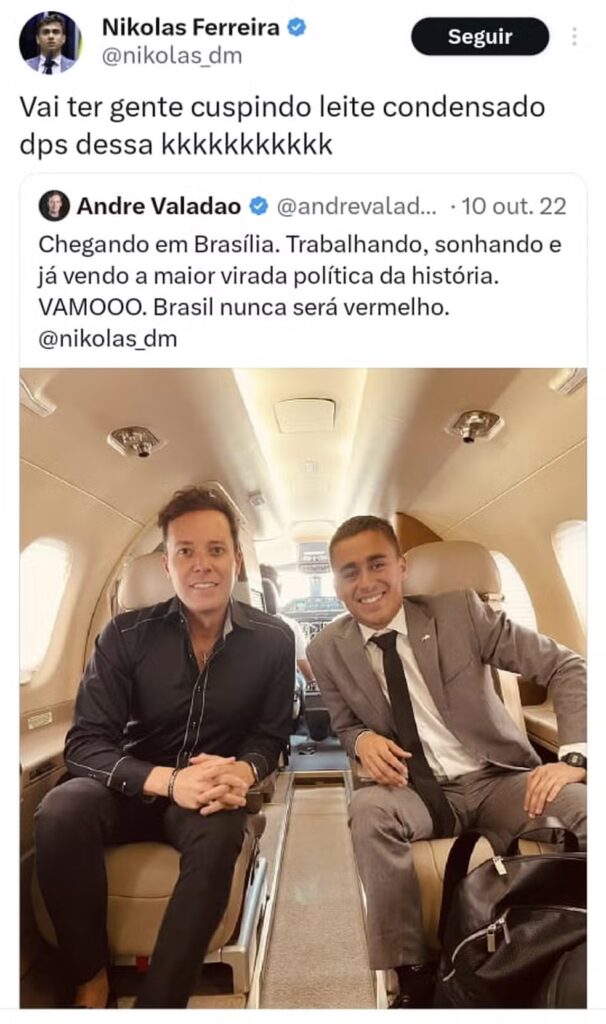 Nikolas Ferreira: voo em avião de Daniel Vorcaro não foi declarado