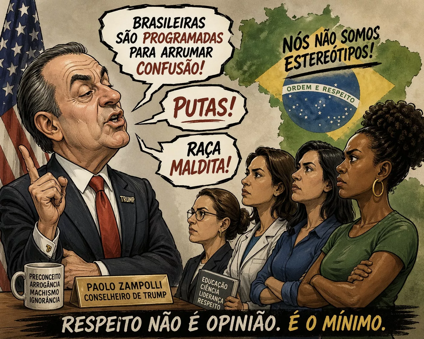 Conselheiro de Trump ataca a honra das mulheres brasileiras