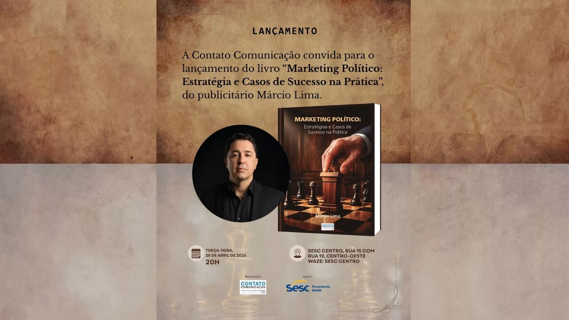 Publicitário Márcio Lima lança obra com bastidores e estratégias do marketing político