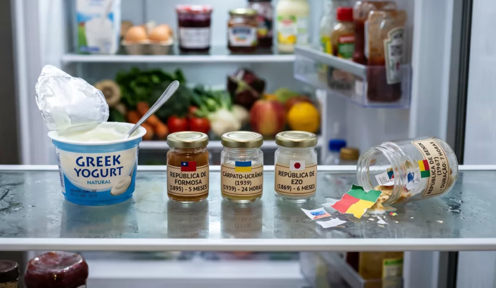 Países que duraram menos que um iogurte na geladeira