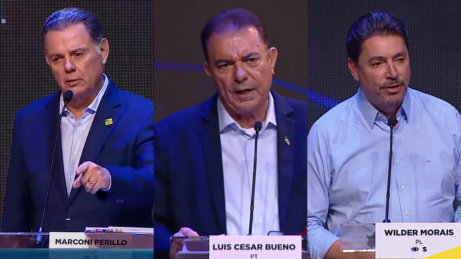 Debate expõe estratégias de Marconi, Luis Cesar e Wilder na disputa pelo governo de Goiás