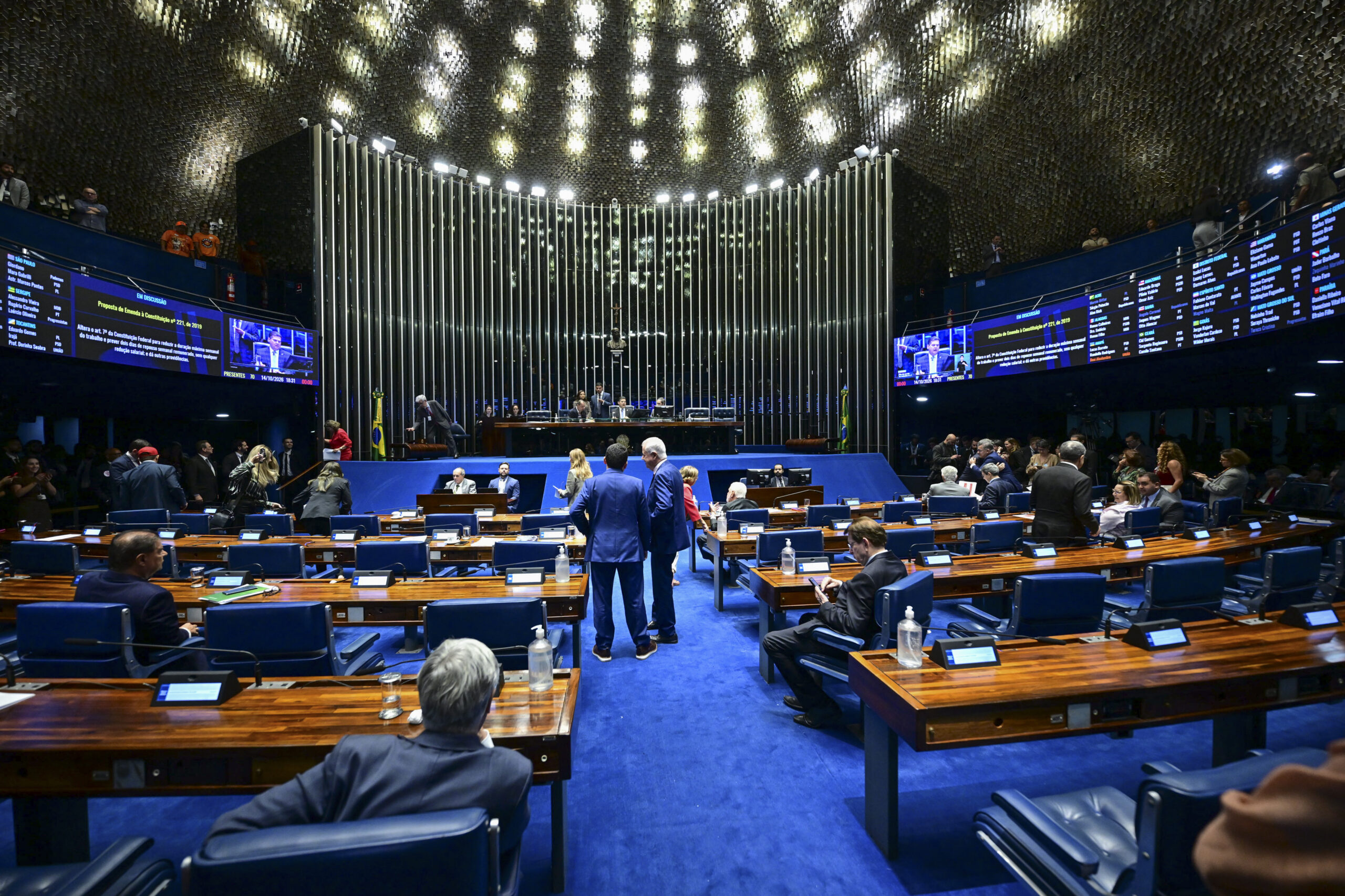 Senado aprova fim da escala 6×1 com 75 votos favoráveis