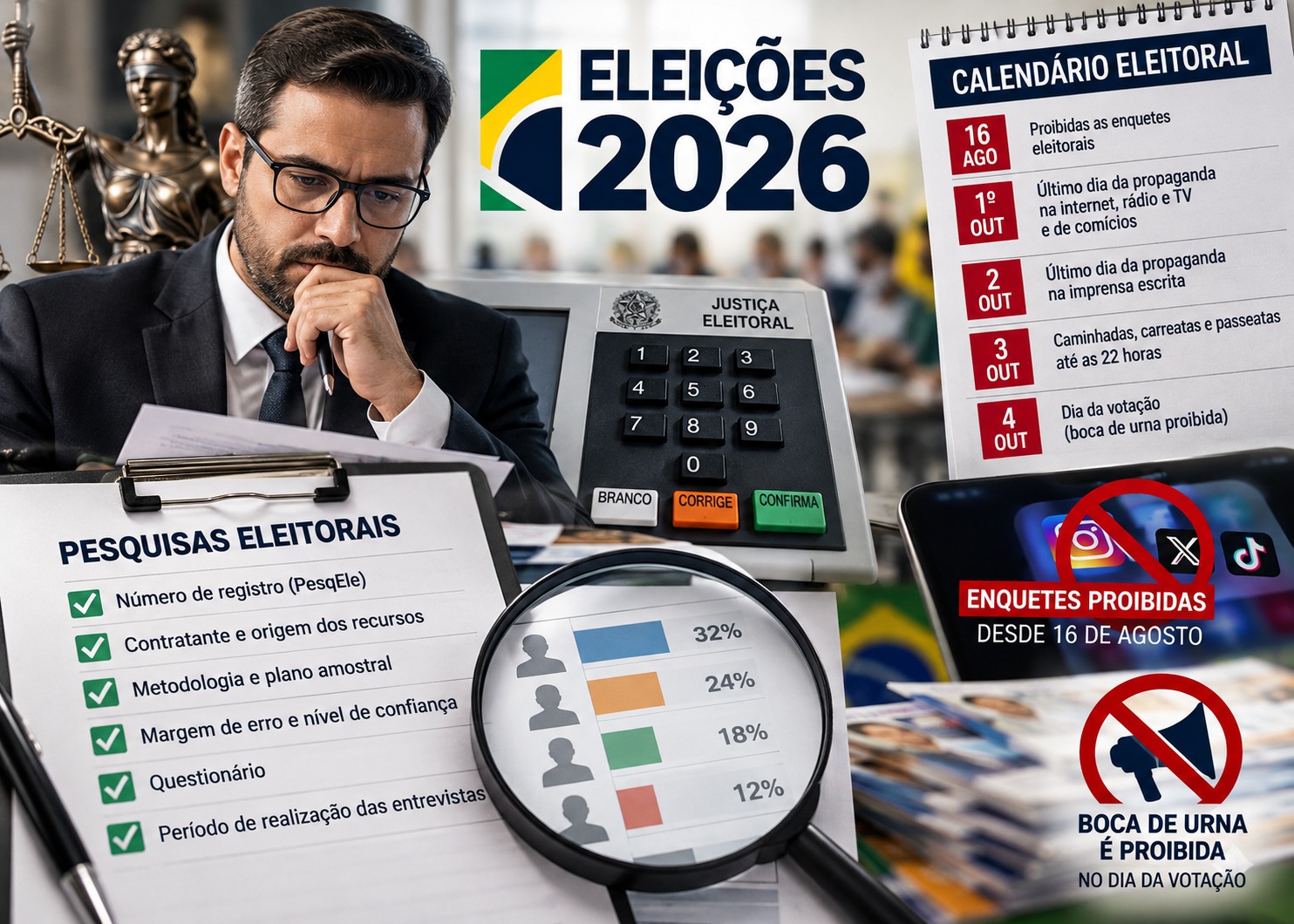 Últimos dias antes das eleições exigem atenção com pesquisas e enquetes