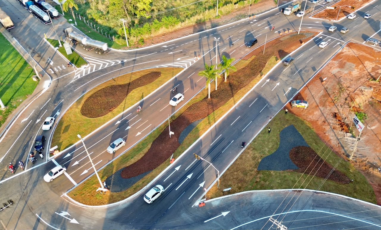 Reconfiguração da rotatória do Hugol busca melhorar trânsito na Região Noroeste de Goiânia