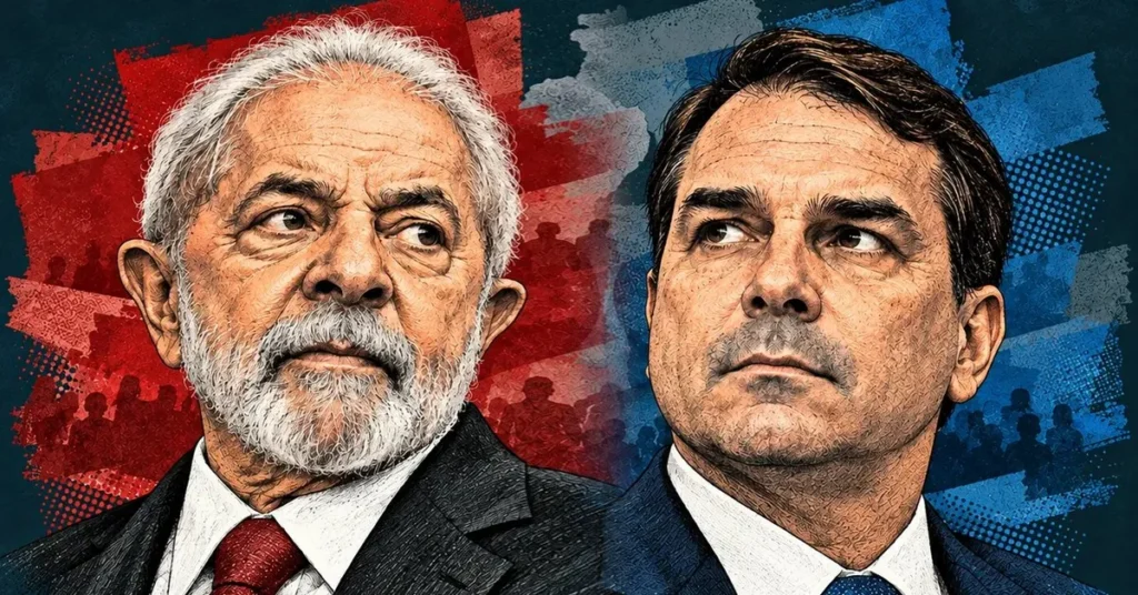 Ilustração gerada por inteligência artificial para a análise das eleições de 2026.